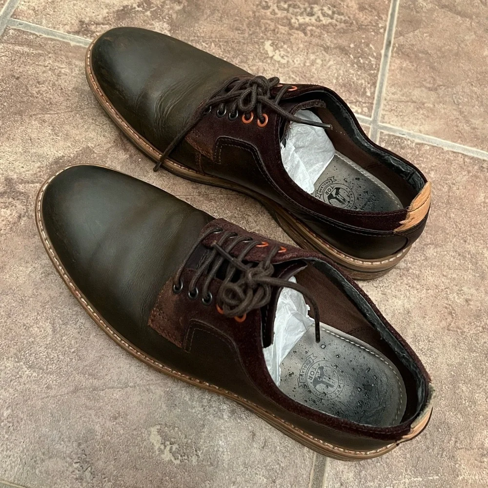Clarks Pitney Walk Dark Brown Leather Oxford Ortho Lite Men’s US 8.5